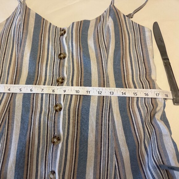 Cotten Blue Summer Maxi Dress with pockets M/L - Picture 4 of 10